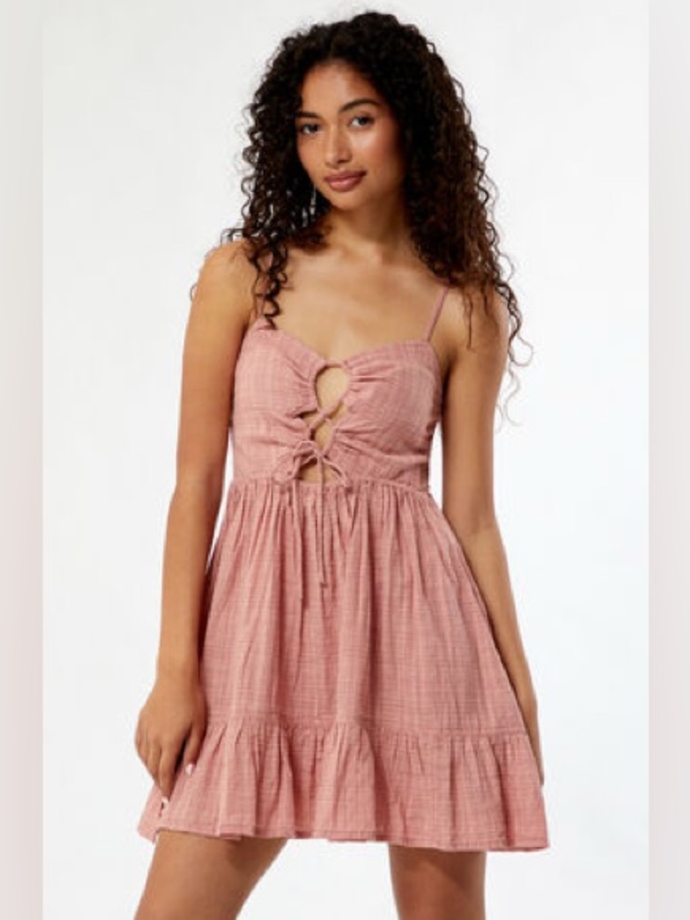 Roxy Jasmine Breeze Pink Mini Dress Size M